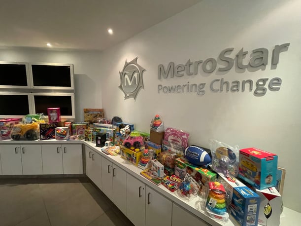 Toys for Tots donations at MetroStar headquarters