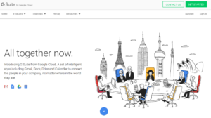 front page of G-Suite webpage