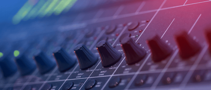 music production equipment showing inputs of instrumentss
