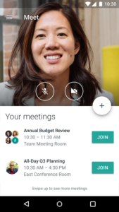 phone showing video call