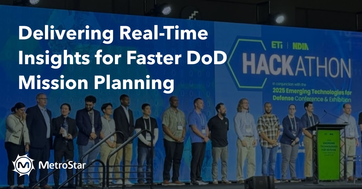 people on stage at hackathon 