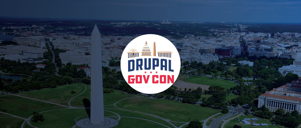 Image of Drupal GovCon image in-front of the Washington monument