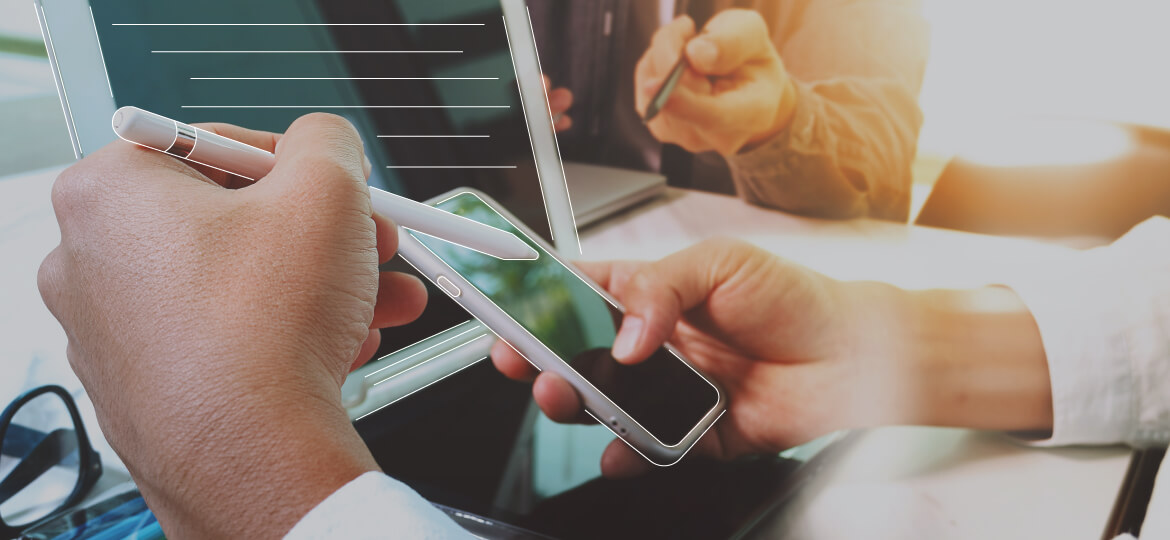 An individual using their cell phone